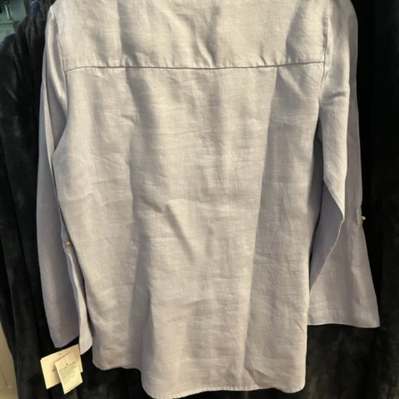 Ellen Tracy pure linen chambray tunic - Picture 2 of 5